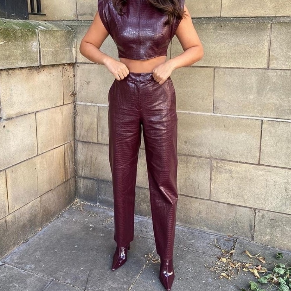 Zara faux leather pants